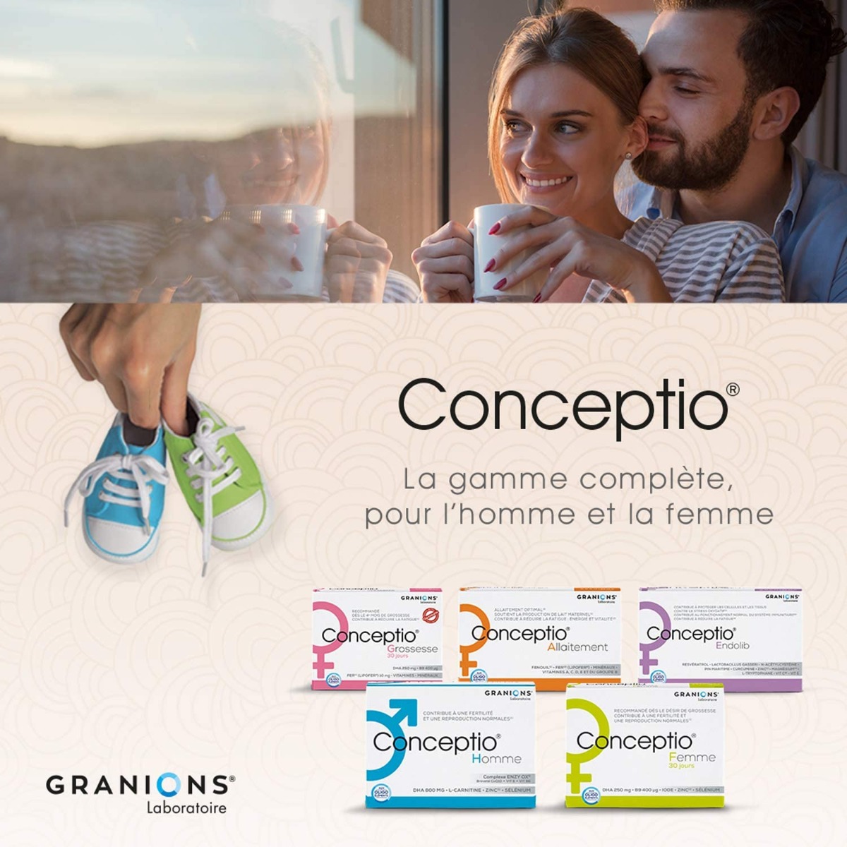 Granions Conceptio Homme 30 Sachets 90 Capsules 230g EA PHARMA