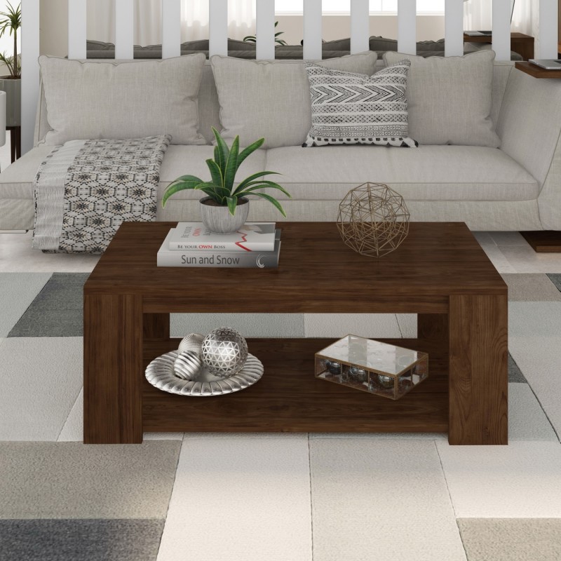 Table Basse Rectangle 2 Plateaux Wengé à Prix Carrefour