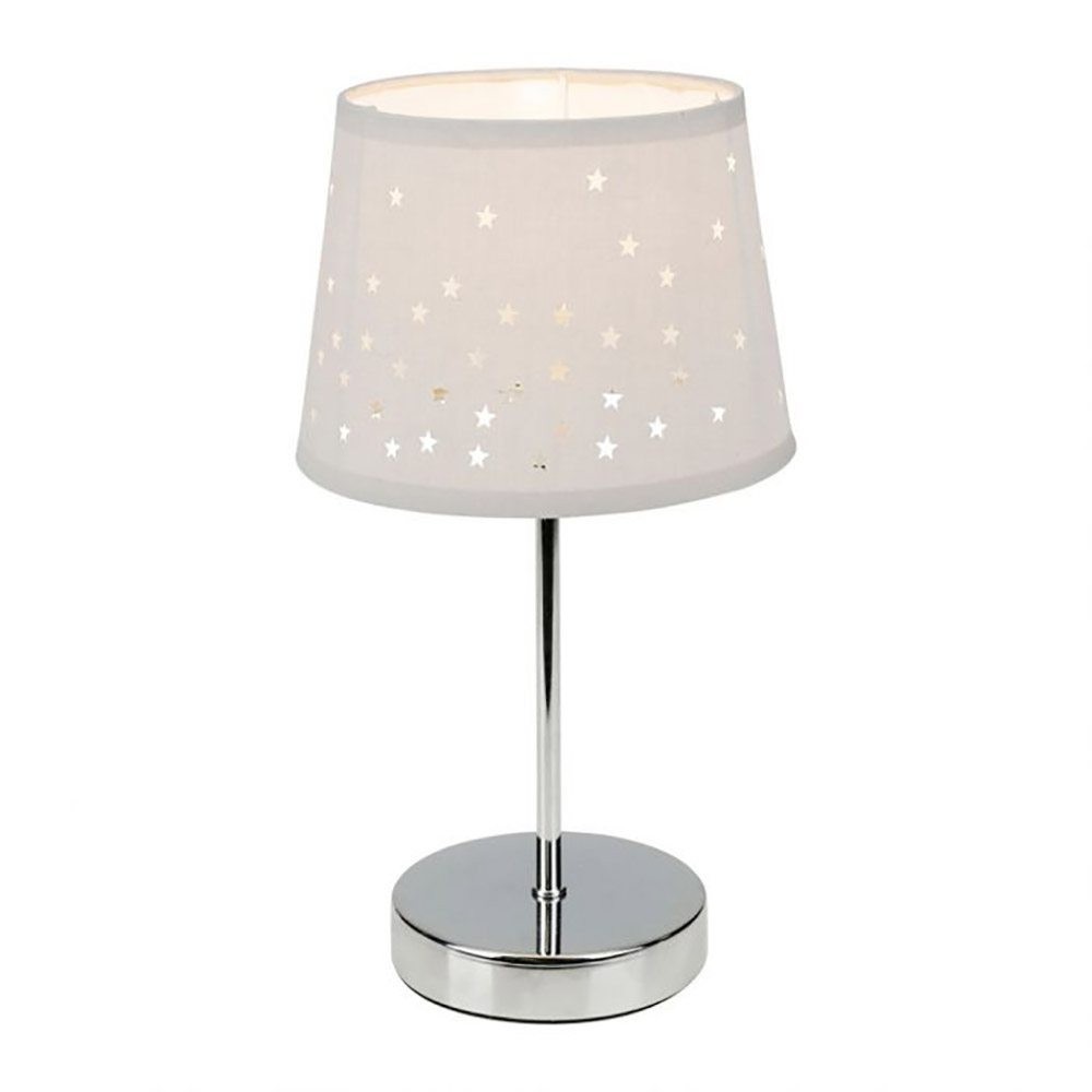 Lampe Métal Abat-jour Ajouré Étoile Gris