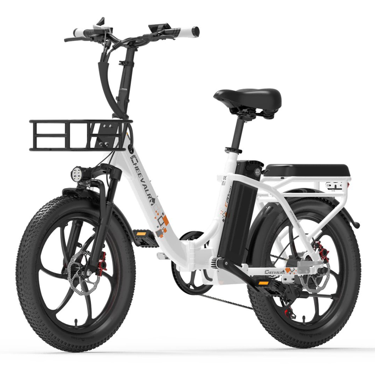 Vélo Électrique Pliable Cheevalry C20 Pro, 250 W, 48 V, 20 Ah, Max. 25 Km/h, Blanc