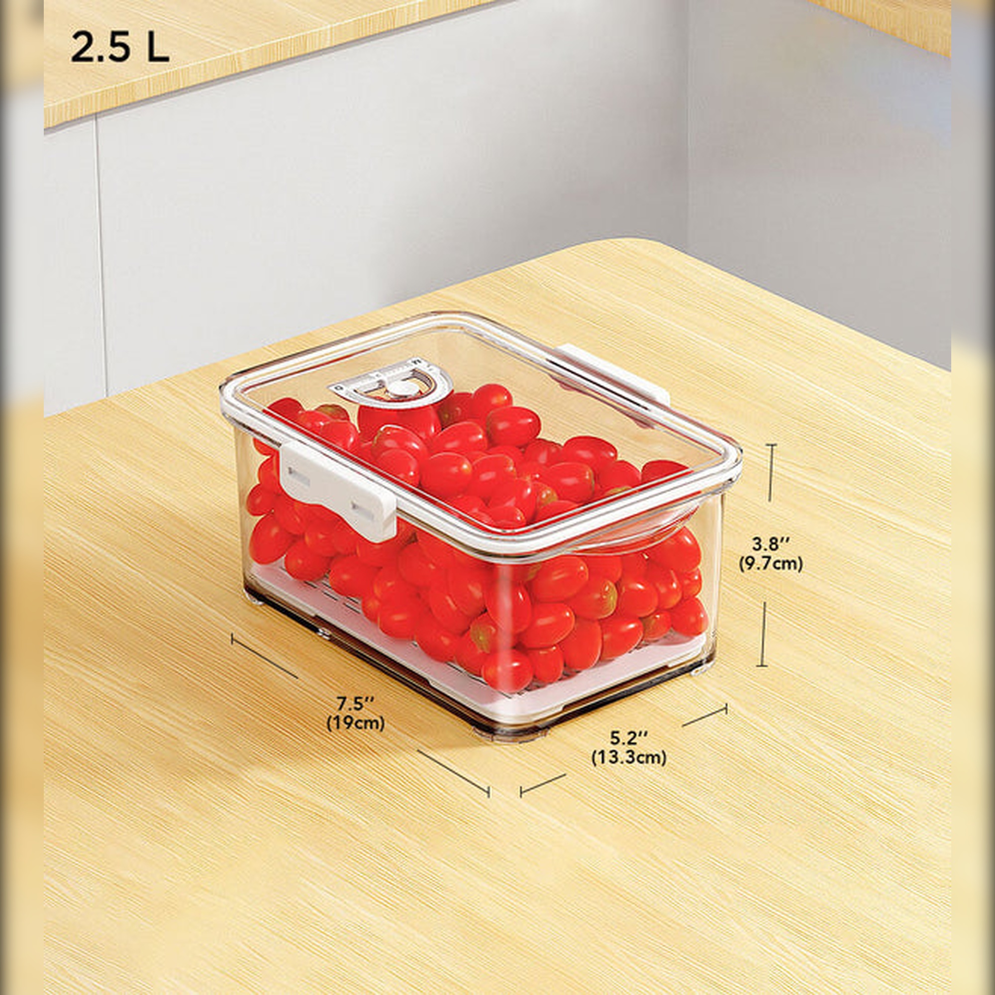 Set De 2 Récipients Alimentaires De 2,5 L Chacun Pour La Conservation Des Aliments, Avec Couvercles