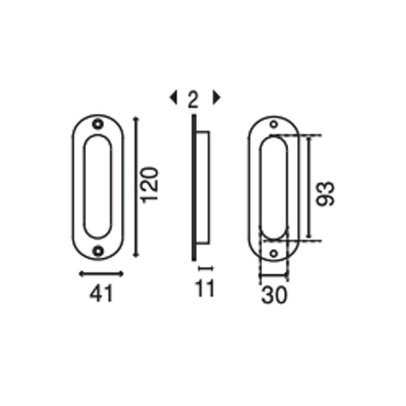 Poign Es Cuvettes Ovale Encastrer Inox Bross Prix Carrefour