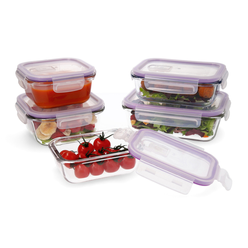 Ensemble De 5 Boîtes À Lunch Quid Frost Verre