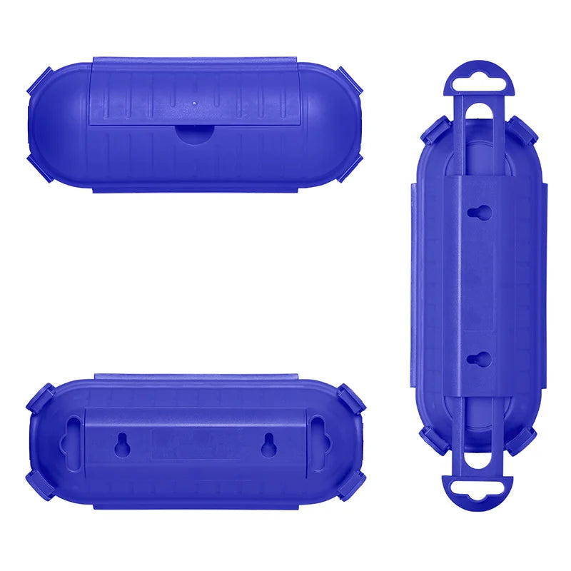 Boîtier De Protection Étanche Pour Protéger Raccords De Prises Schuko Bleu