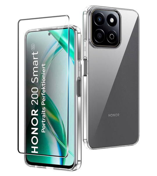 Coque Pour Honor 200 Smart 5g Et Honor X7c - Housse Etui Silicone Gel Fine + Film Ecran - Transparent Tpu