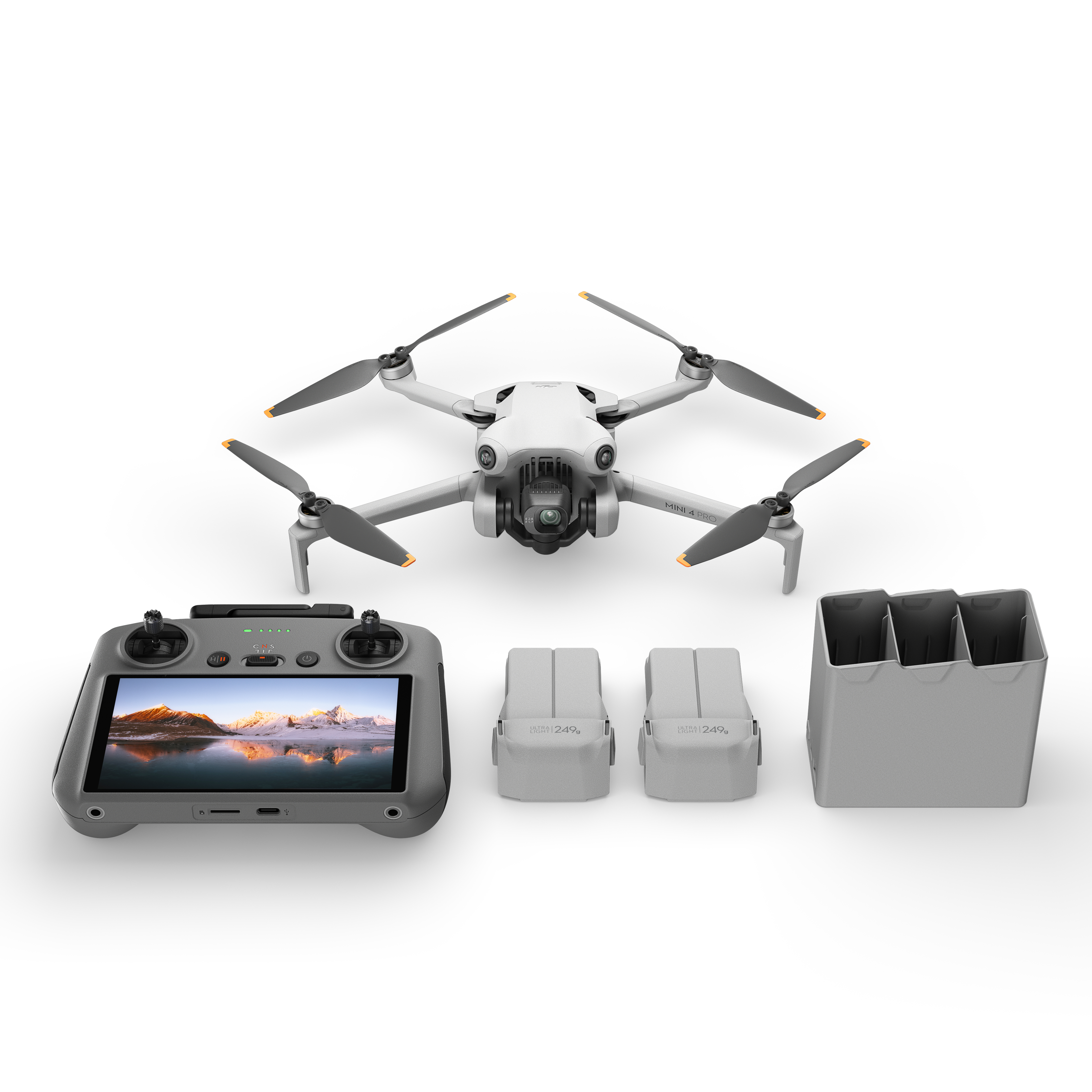 DJI Mini 4 Pro Fly More Combo (RC 2) 4 rotores Cuadricóptero 48 MP 3840 x 2160 Pixeles 2590 mAh Negro, Blanco