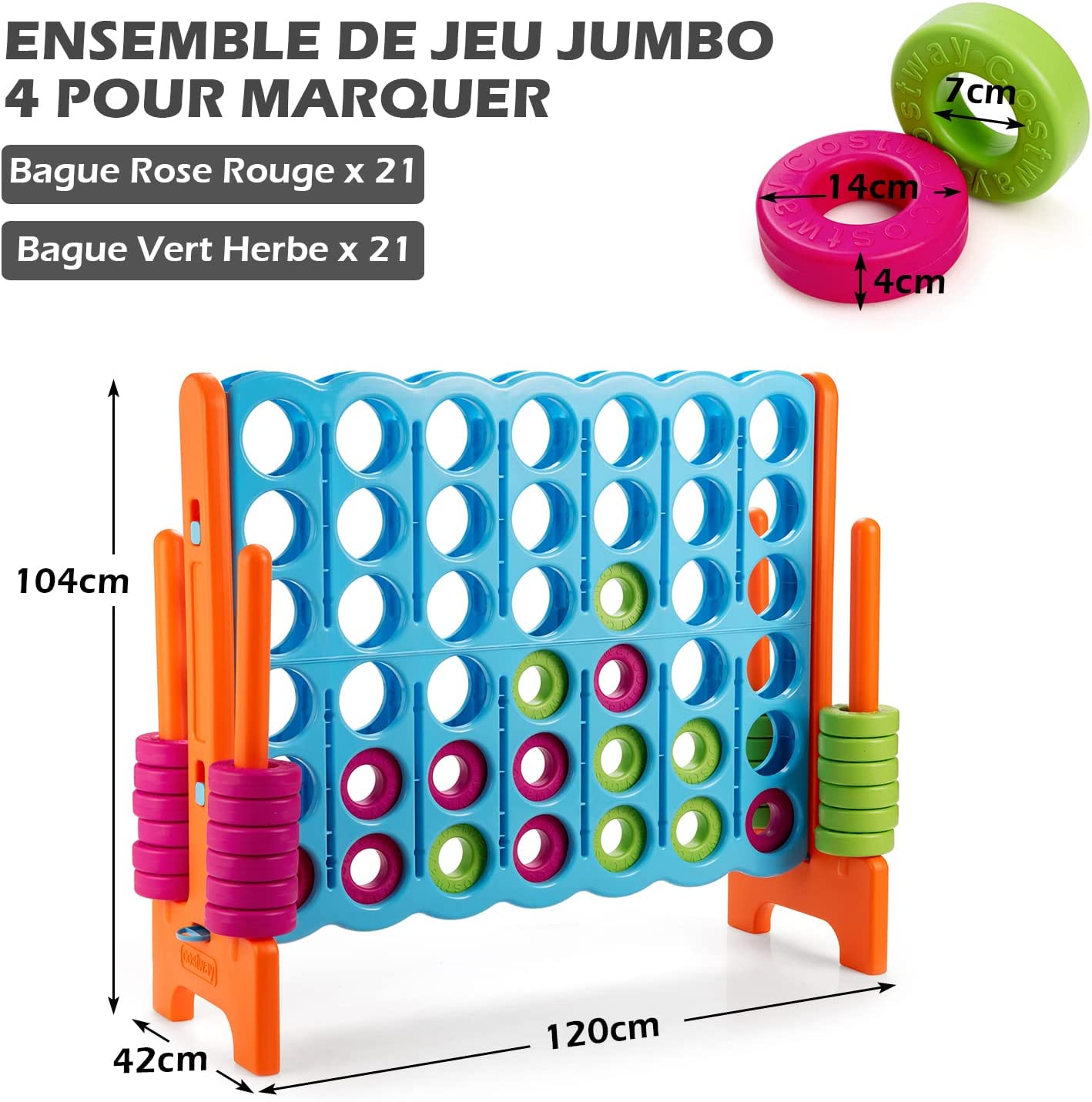 Jeux Puissance 4 Géant Pour Enfant Jeu De Société Pour Familles En Ligne Avec 42 Anneaux à Prix