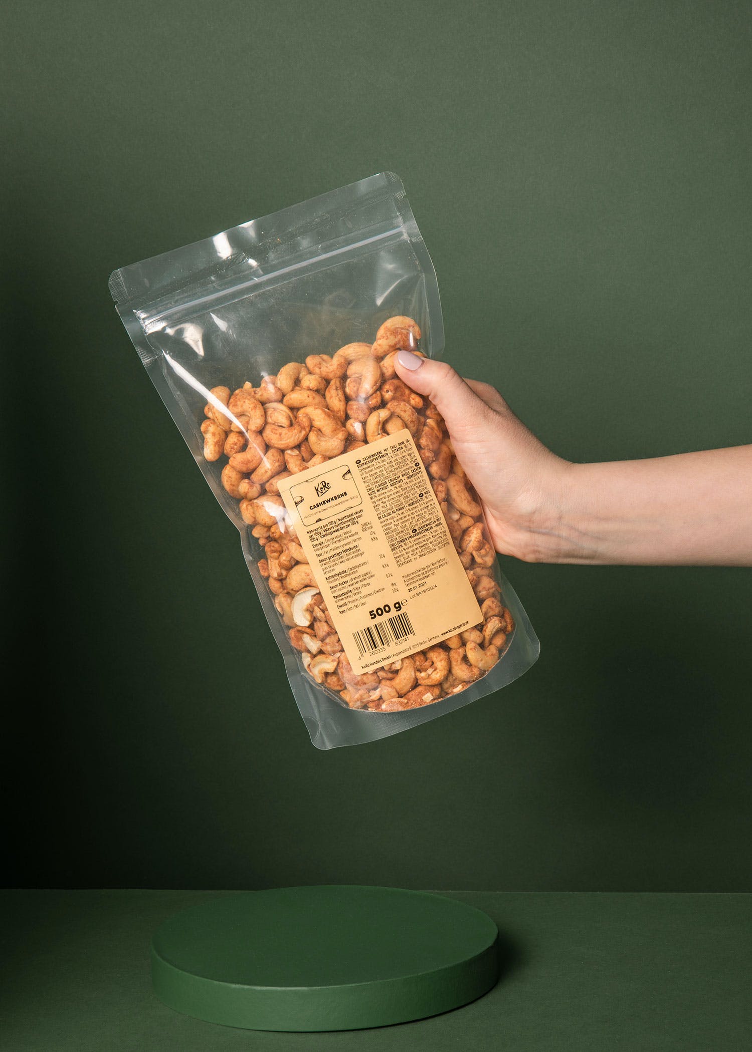 Koro - Noix De Cajou Au Piment Sans Exhausteur De Goût 500 G KORO