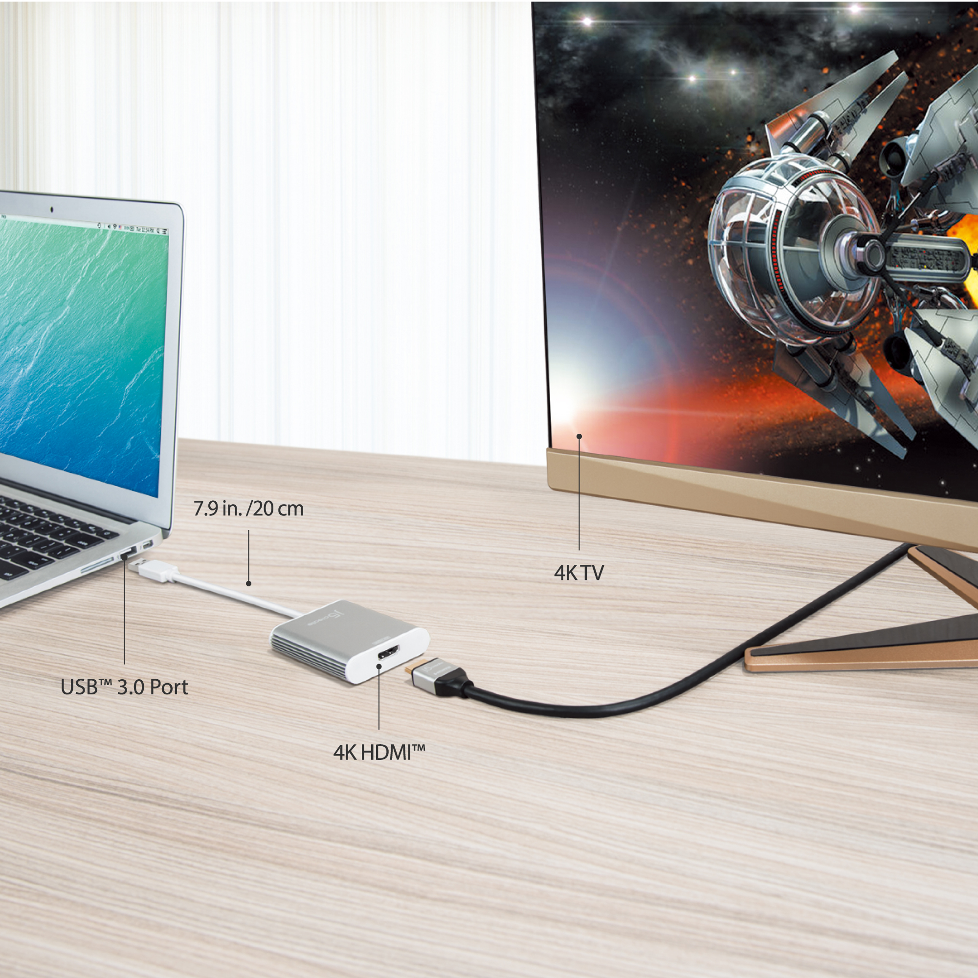 j5create JUA354-N Adaptateur Vidéo USB™ 3.0 vers 4K HDM™