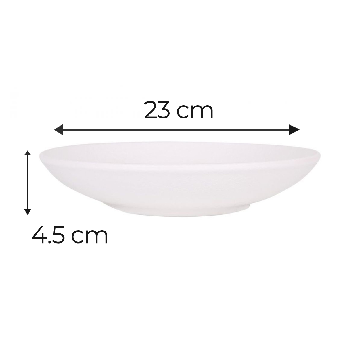 Service Assiettes Dena Rondes De 6 Pièces Creuses En Porcelaine Blanche, Plat Pour Soupe, Entrées Et Salades