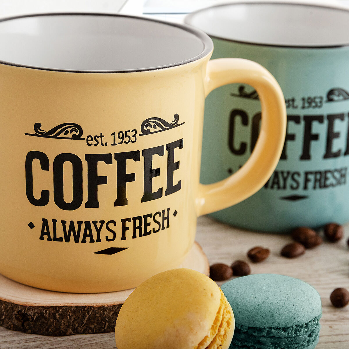 Tasse Quid Frappe Fresh Céramique Multicouleur (330 Ml) (12 Unités)