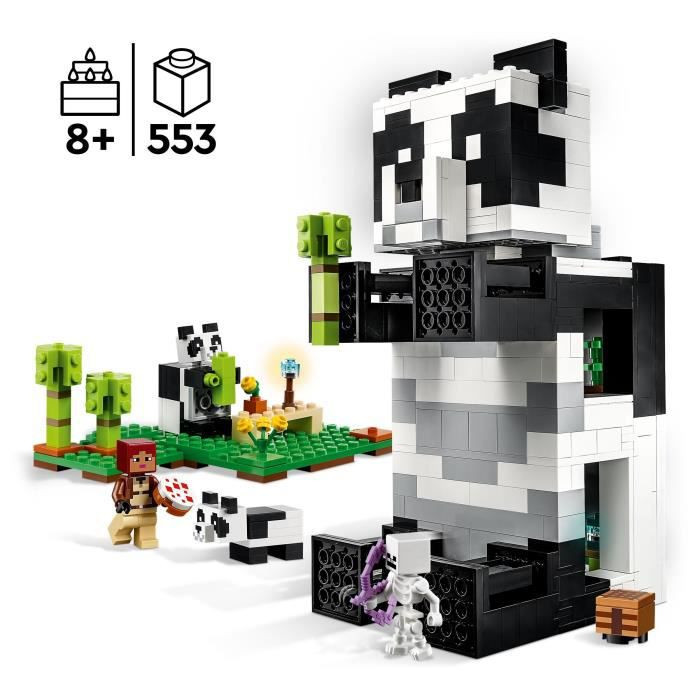 Lego Minecraft 21245 Le Refuge Panda, Jouet De Maison, Avec Figurines ...