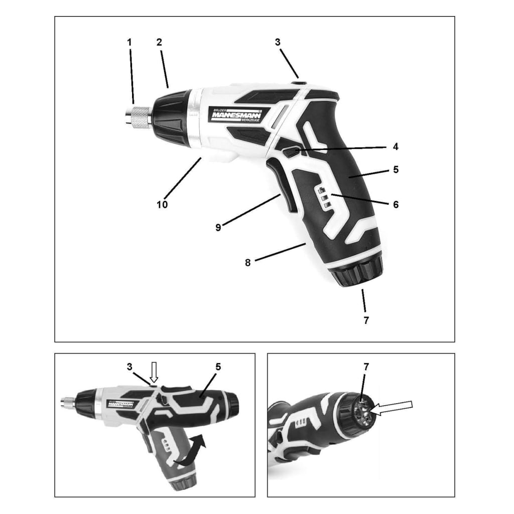 Tournevis Rechargeable 52 Pcs 3,6 V Brüder Mannesmann