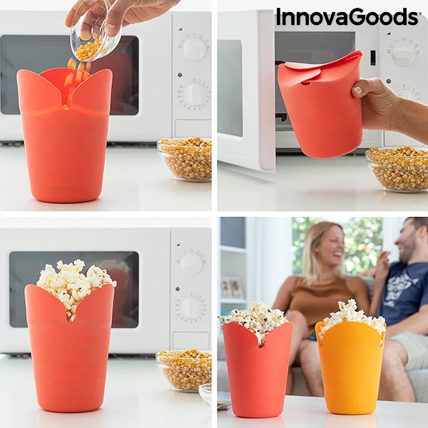 Popcorn Popper in Silicone Pieghevole - Set da 2 | InnovaGoods