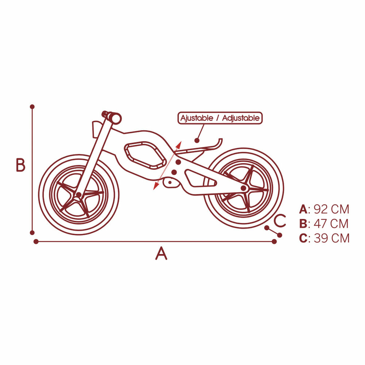 Vélo Pour Enfants Woomax Classic 12" Sans Pédales