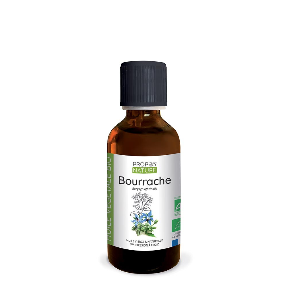 Bourrache Bio (ab) - Huile Végétale Vierge Contenance - 50 Ml 