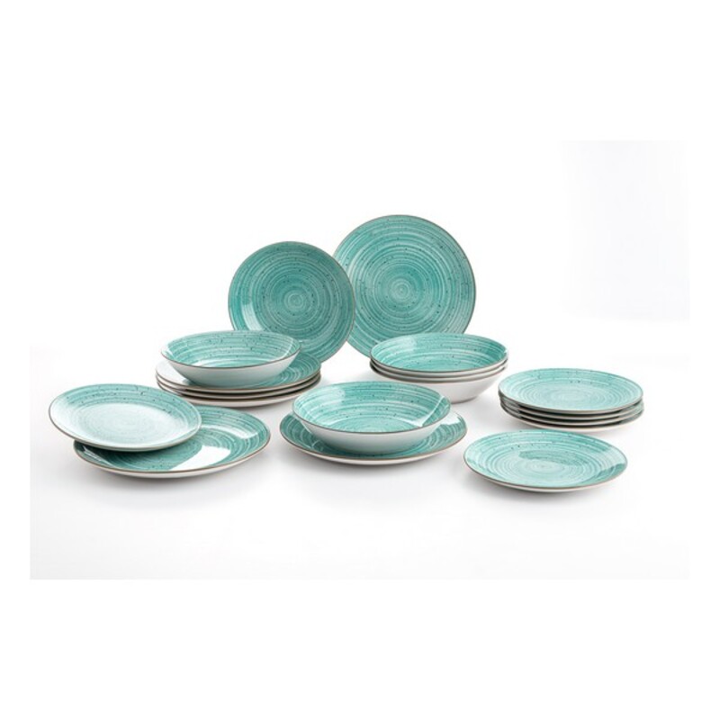 Service De Vaisselle Quid Montreal Céramique Turquoise Grès 18 Pièces