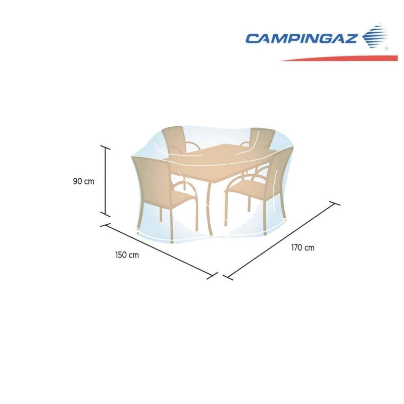 Housse De Jardin Rectangulaire Campingaz - Pour Ensemble De Jardin - Taille M - 90x1