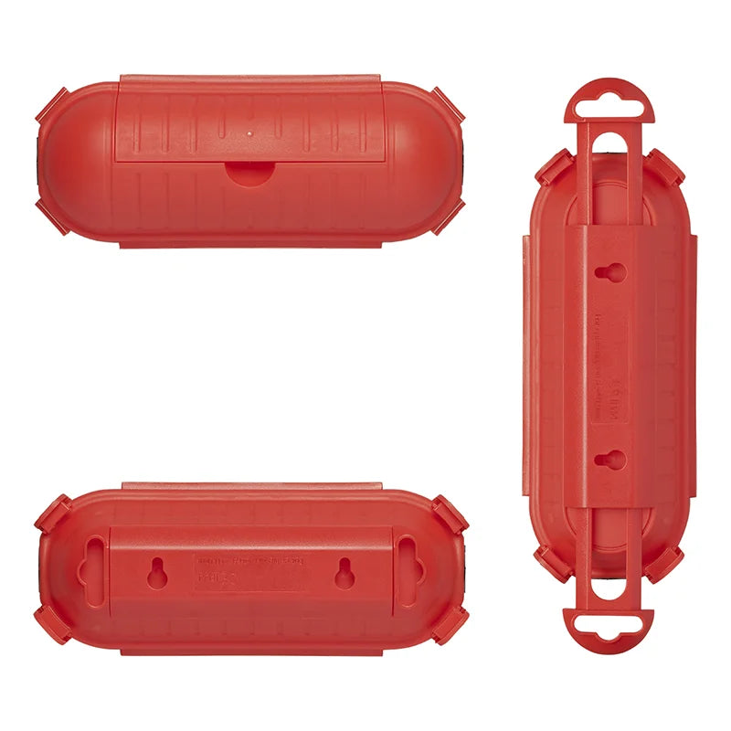 Boîtier De Protection Étanche Pour Protéger Raccords De Prises Schuko Rouge