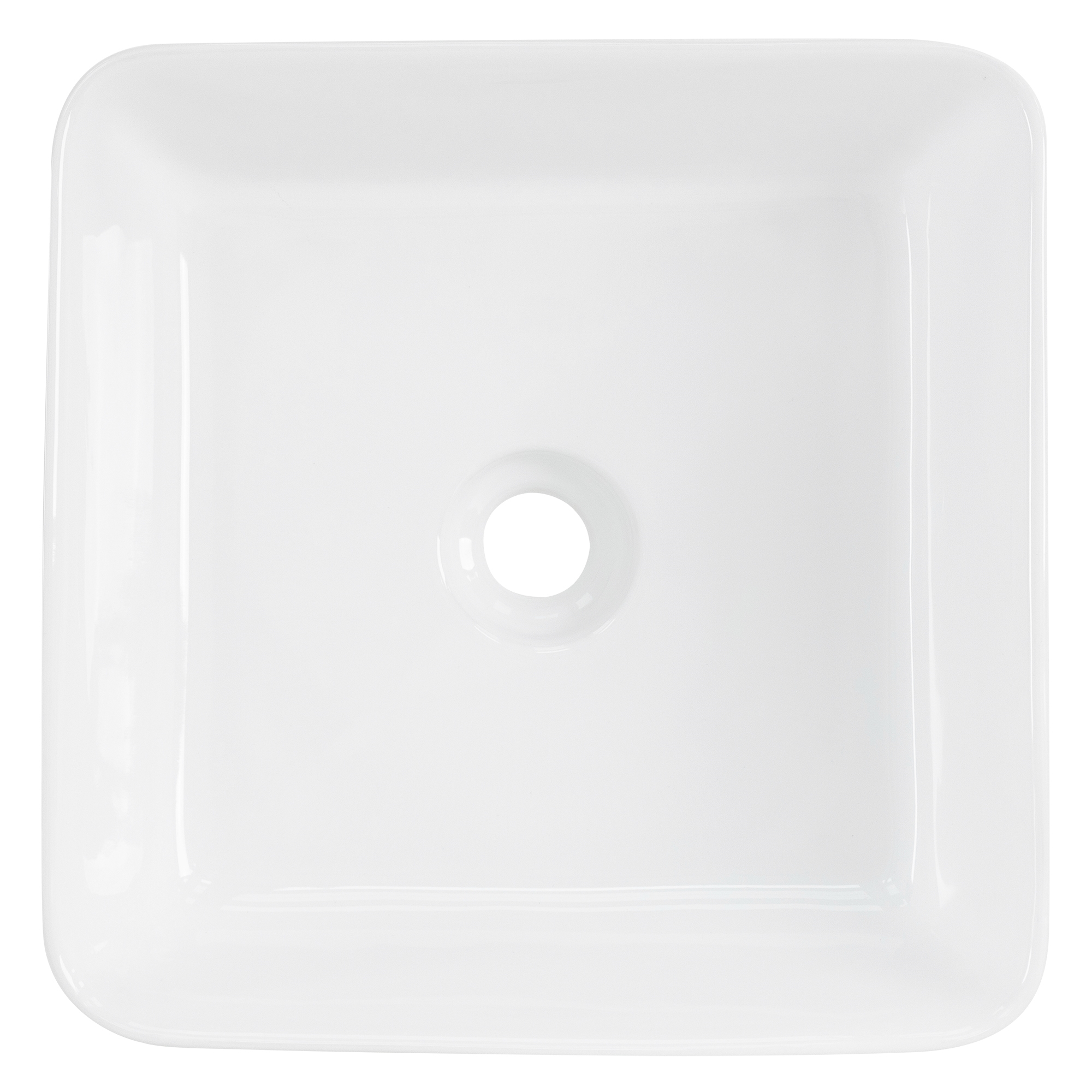 Vasque À Poser En Céramique Blanc Lavabo Avec Garniture De Vidage 390x390x150 Mm