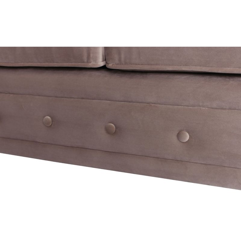 Paris Prix - Canapé D'angle Gauche Capitonné "gust" 220cm Taupe