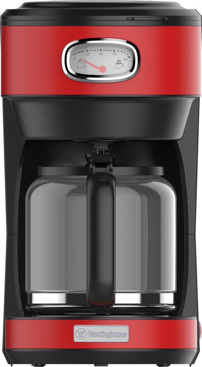 Westinghouse - Retro - Bouilloire 1,7 L + Machine À Café - Cafetière Filtre - Rouge