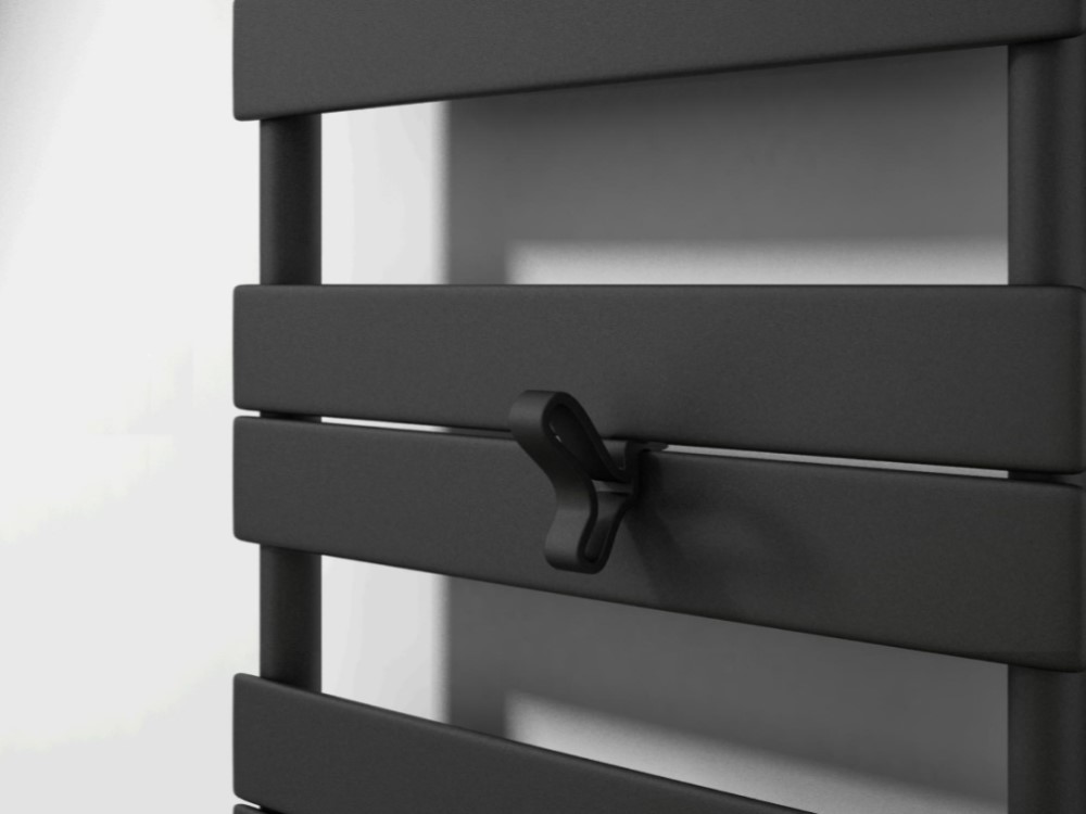 Patère Courbe Pour Sèche-serviettes À Lames Plates - Anthracite