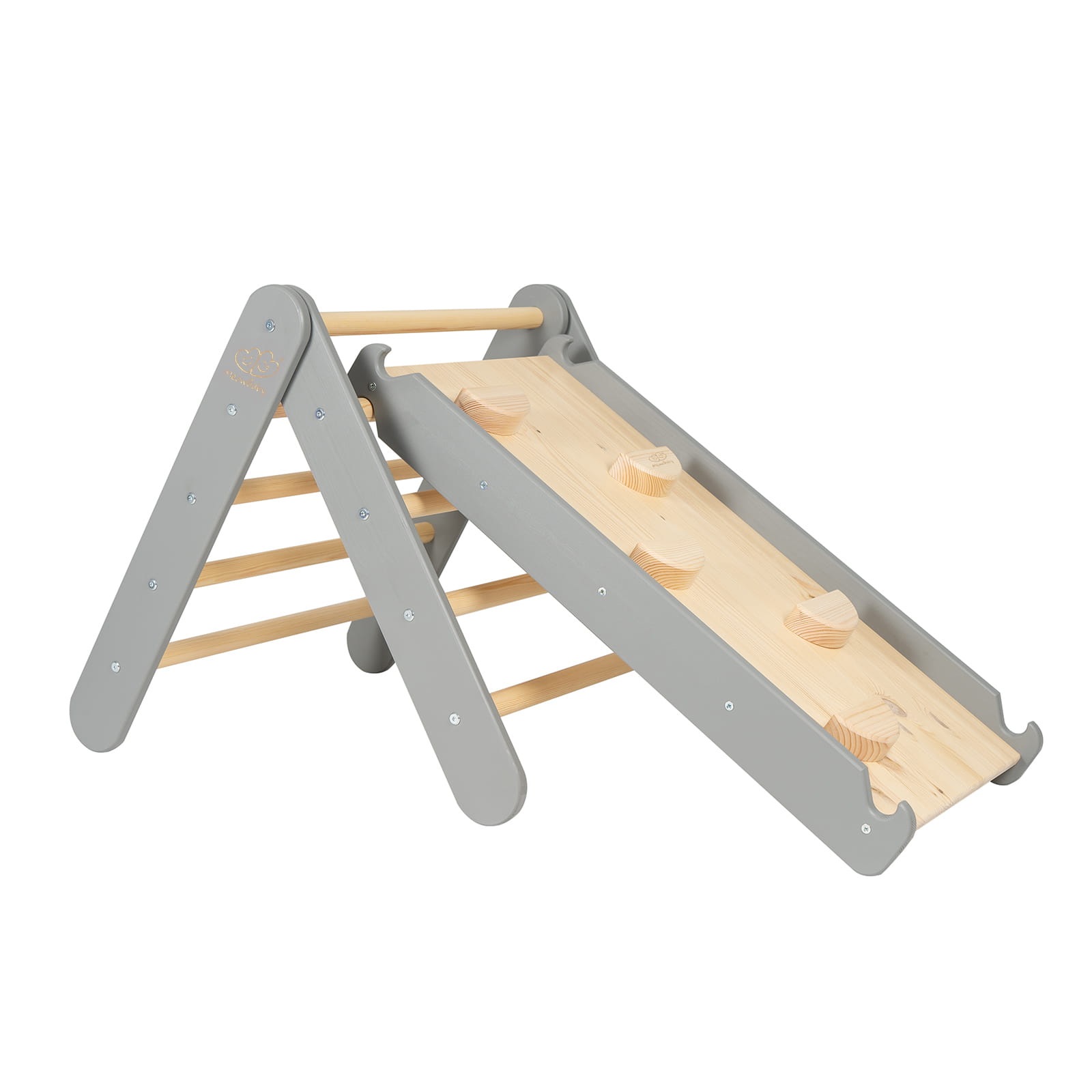 Triangle D'escalade Montessori 3-en-1 Avec Toboggan - Intérieur - Capacité 60 Kg - HDPE Sans BPA