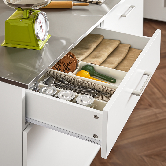 Desserte De Cuisine Blanc Fkw117-w