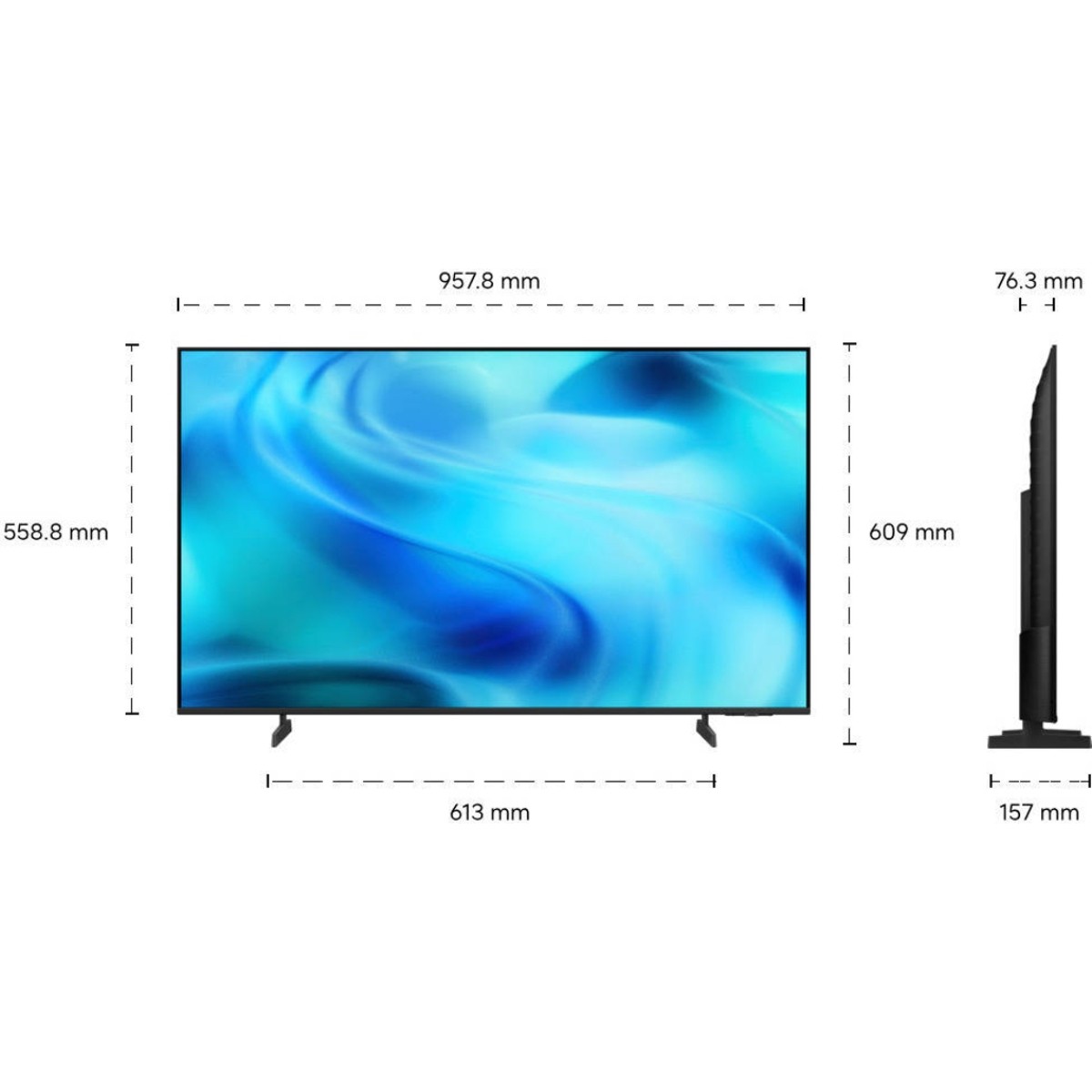 Samsung 43  Crystal UHD U8005H 4K Smart TV LED Vision AI Companion Titanium Gray - Neuf