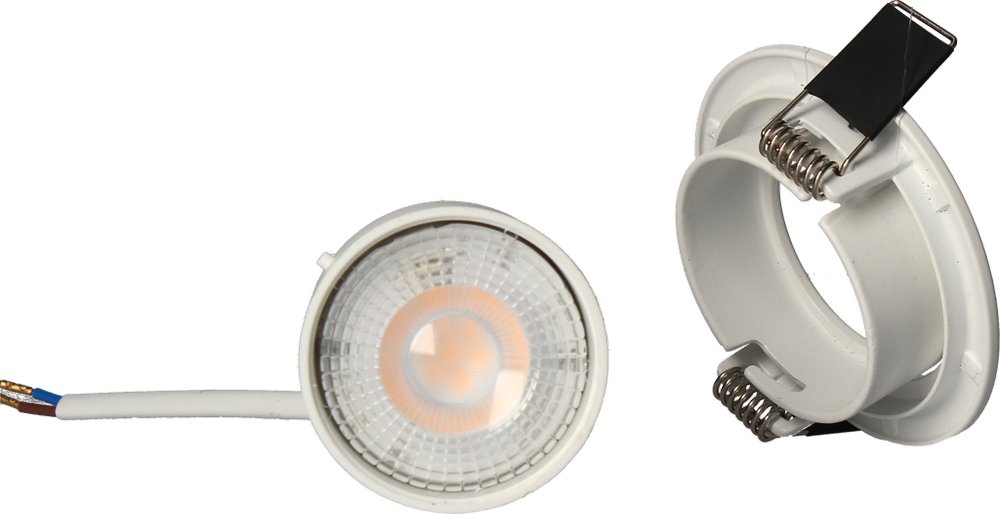 Lot 3 Spots Blanc Encastrables Orientables Ruby Module 5w 400lm Blanc Chaud