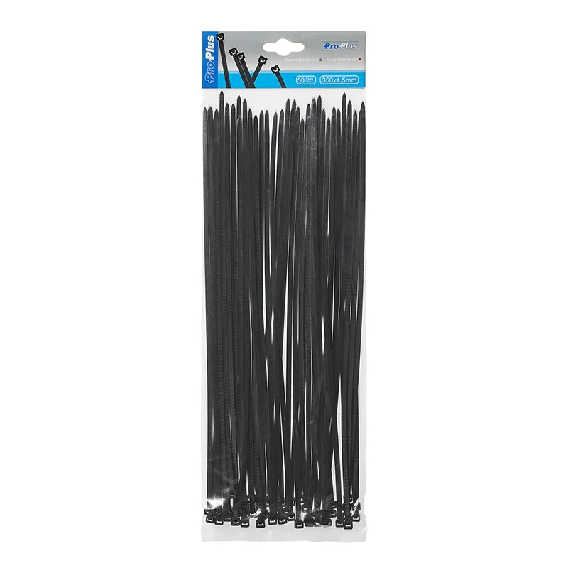 Colliers De Serrage 350x4,5mm 50 Pièces Noir