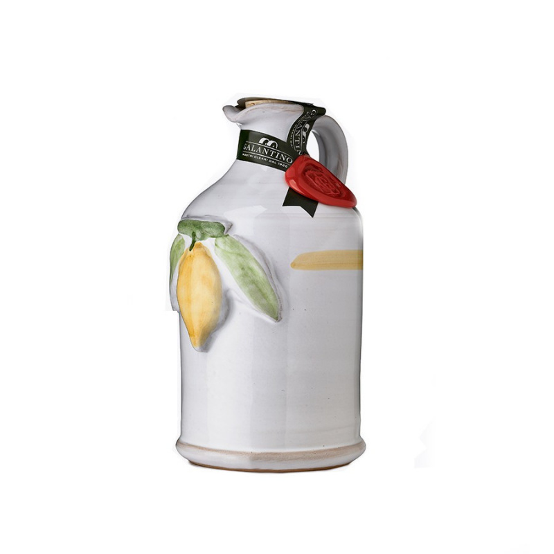 Cruche En Céramique Avec Huile D'olive Extra Vierge Et Citron 250 Ml FRANTOIO GALANTINO