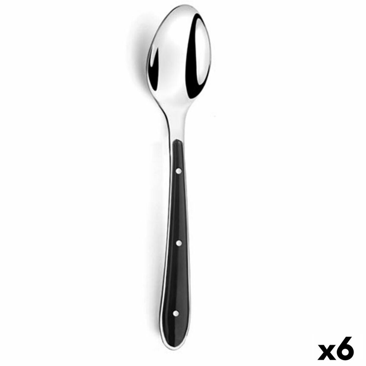 Cuillère À Dessert Amefa Bistro Métal Bicolore (13,4 Cm) (pack 6x)