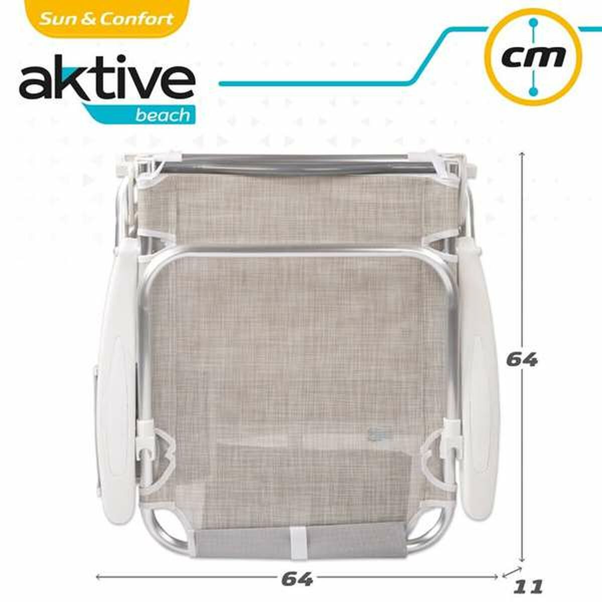 Chaise De Plage Color Baby Gris 51 X 45 X 76 Cm
