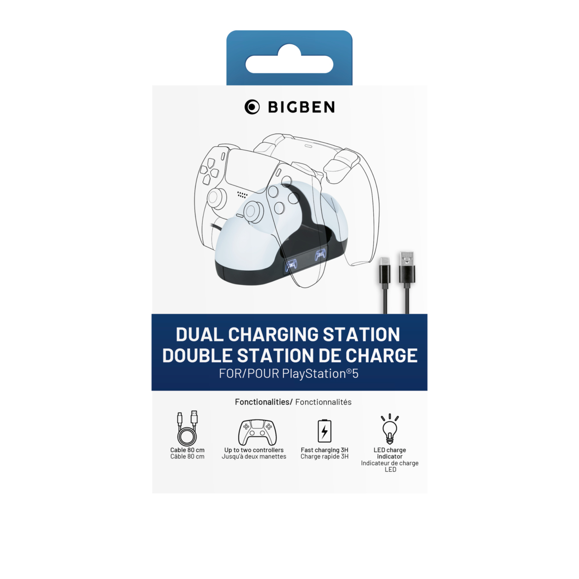 Bigben Interactive PS5DUALCHARGERV3 Accessoire de manette de jeux Socle de chargement - Neuf