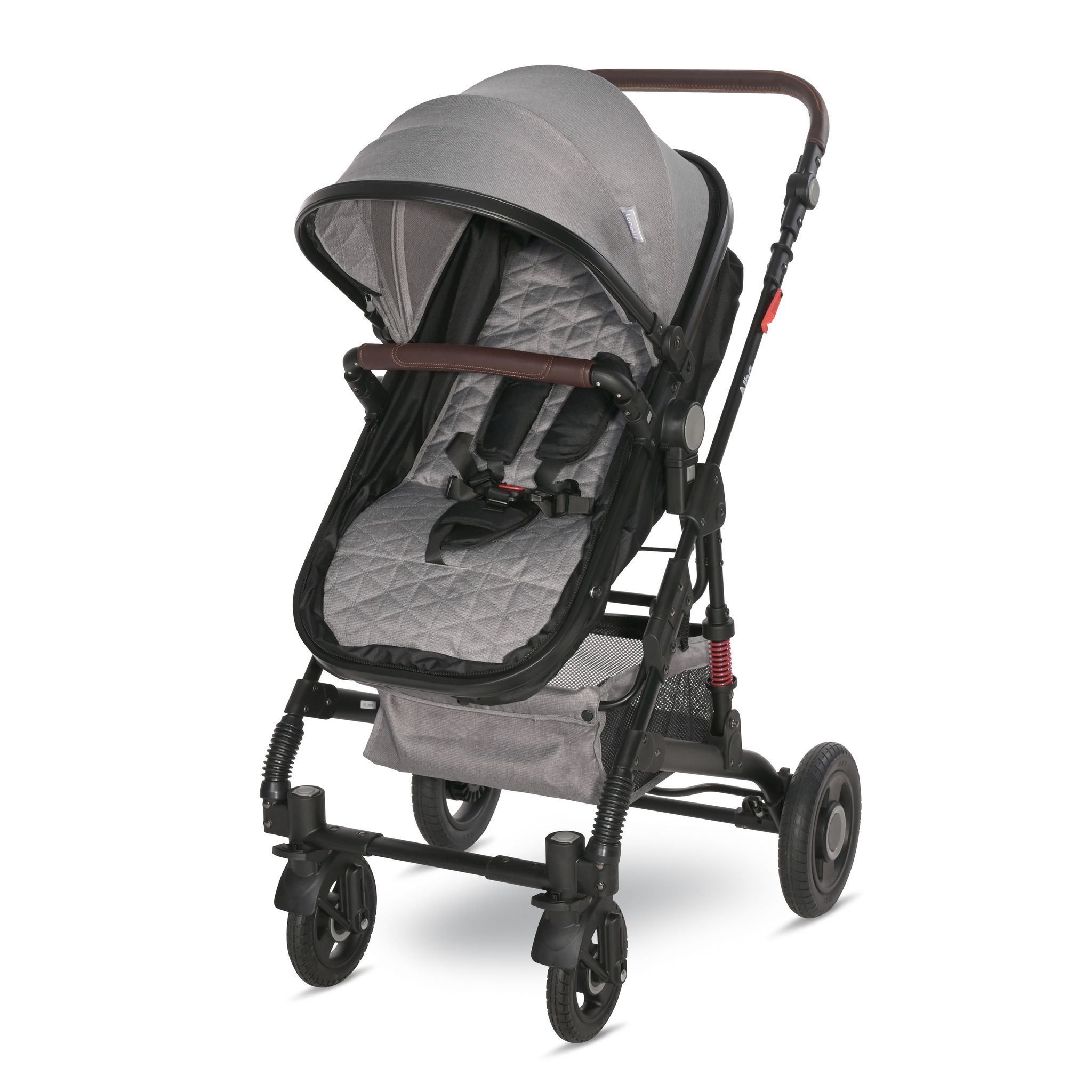 Poussette 3-en-1 Baloveby - Nacelle, Siège Auto Et Poussette - Jusqu'à 26kg - Noir - Capote Extensible