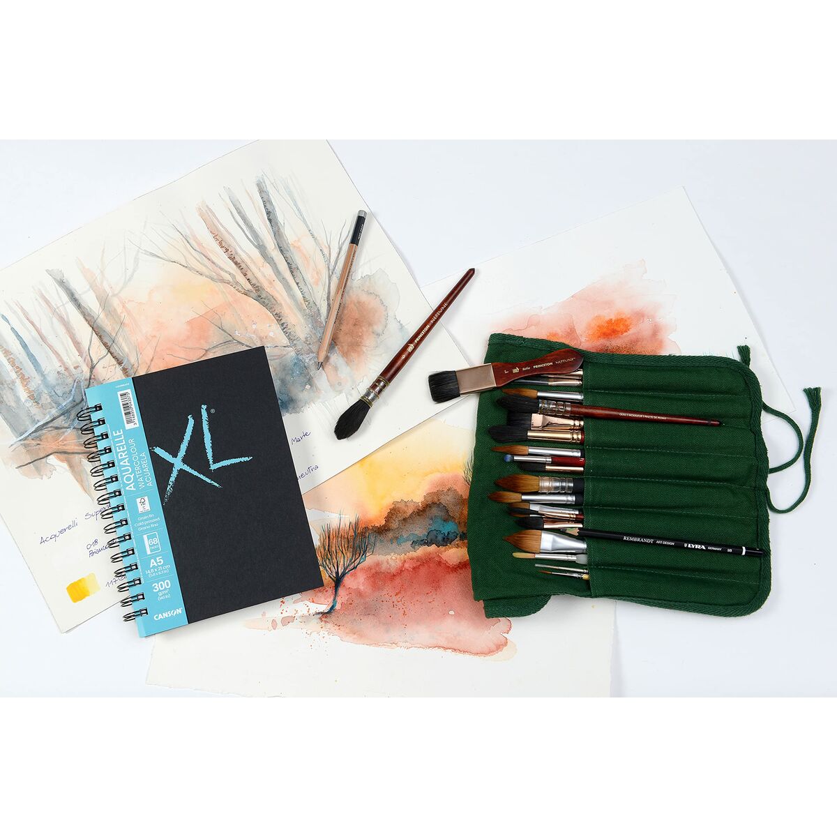 Bloc-notes Canson Xl Aquarelle 34 Volets A5 Blanc 5 Unités 300 G/m²