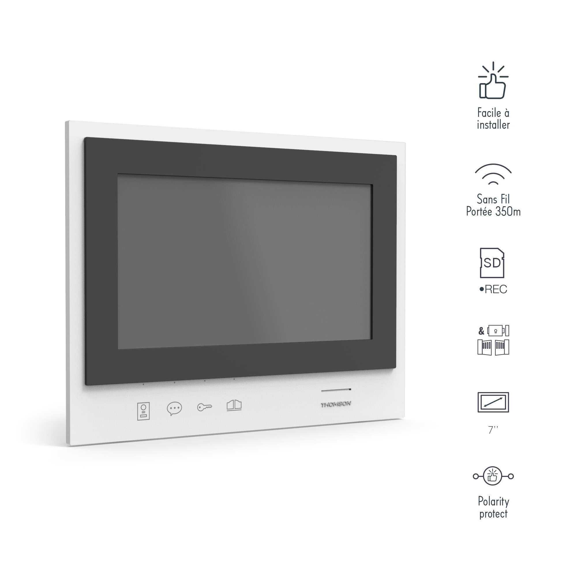 Visiophone Couleur Sans Fil Avec Écran Nomade