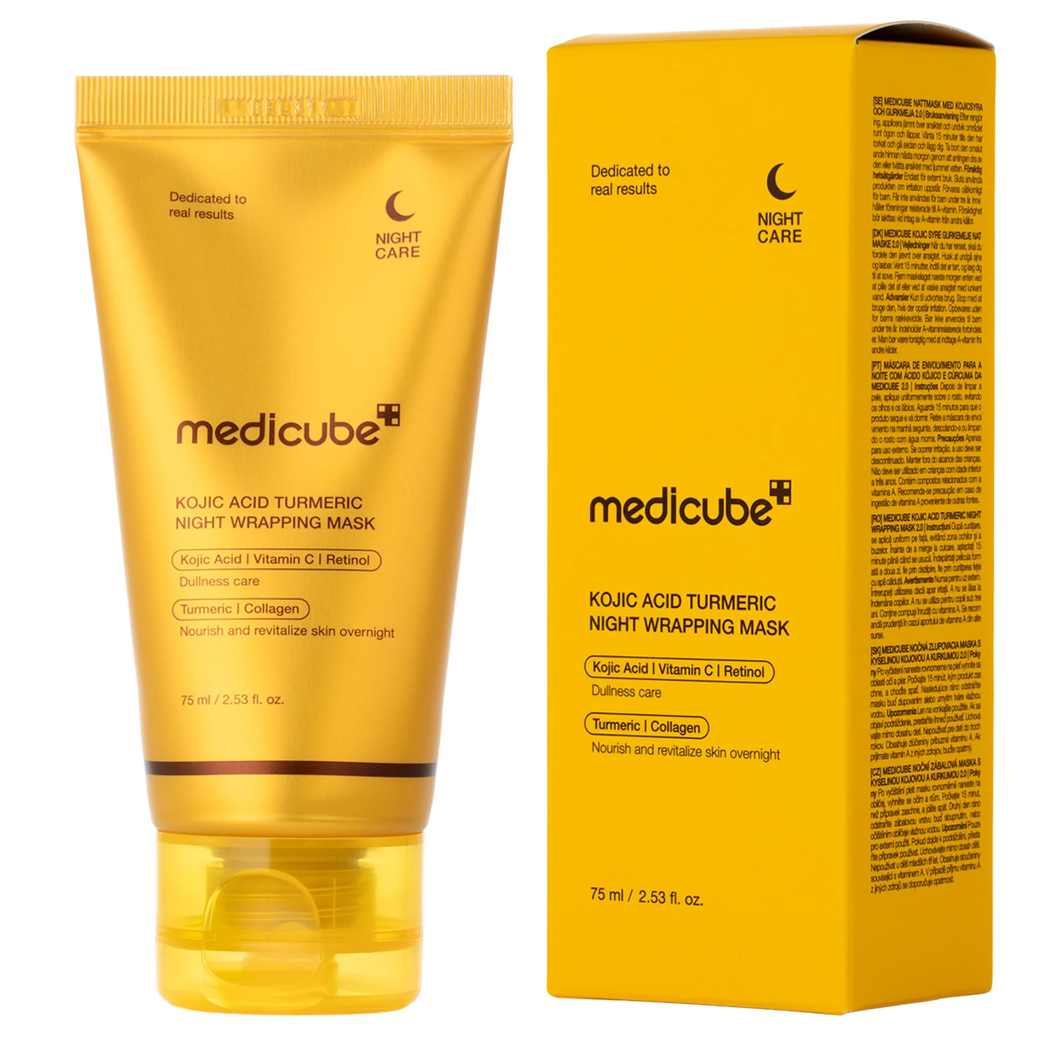 Nočná wrapping maska MEDICUBE s kyselinou kojovou a kurkumou