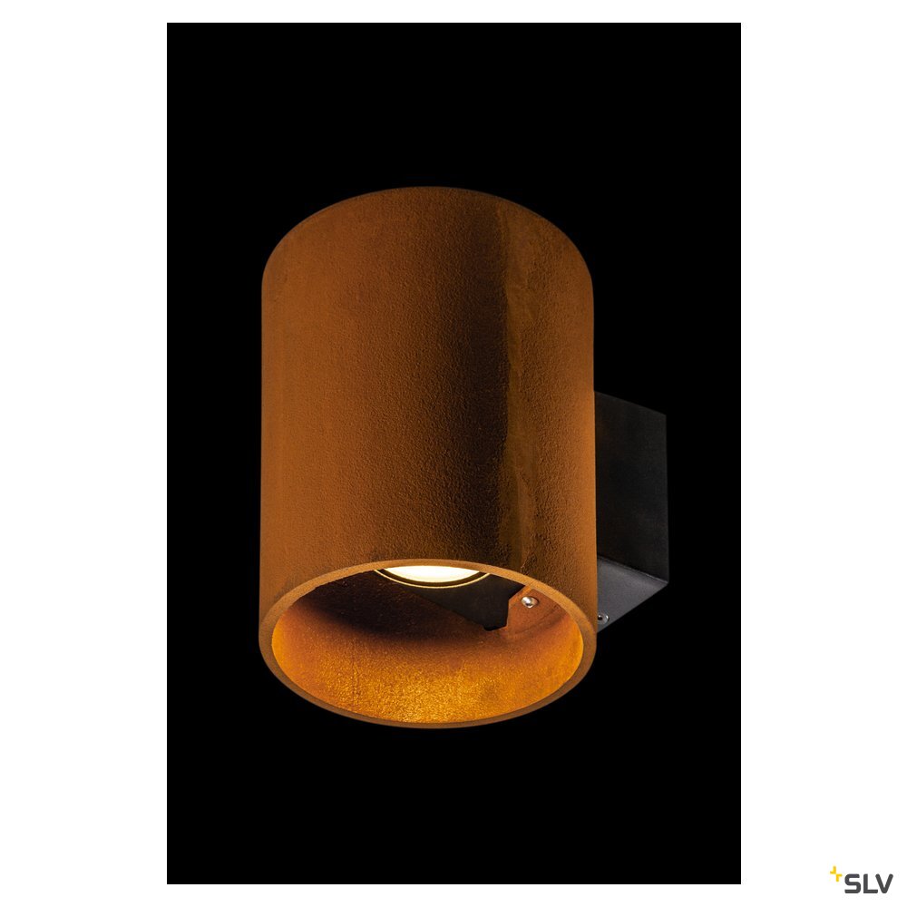 Applique Extérieure Ronde Slv Rusty© Up/down, Rouille, Led, 14w, 3000 ...