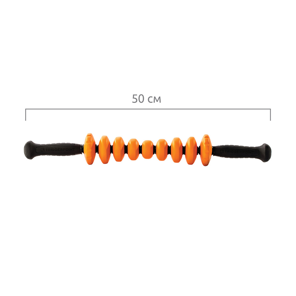 Ручний масажний ролер STK Contour, Trigger Point, 50 см, помаранчевий.