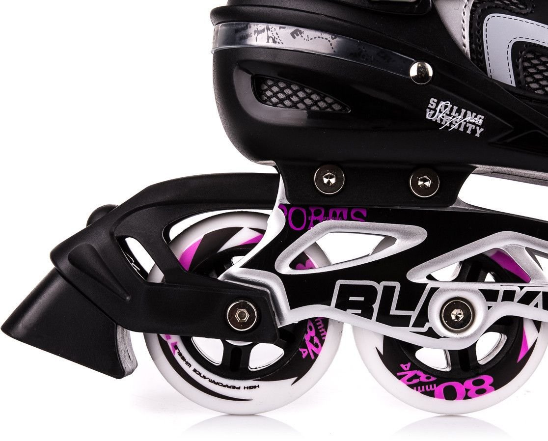 Patins À Roulettes Ajustables Blackwheels Flex Noir Et Violet Taille 39-42