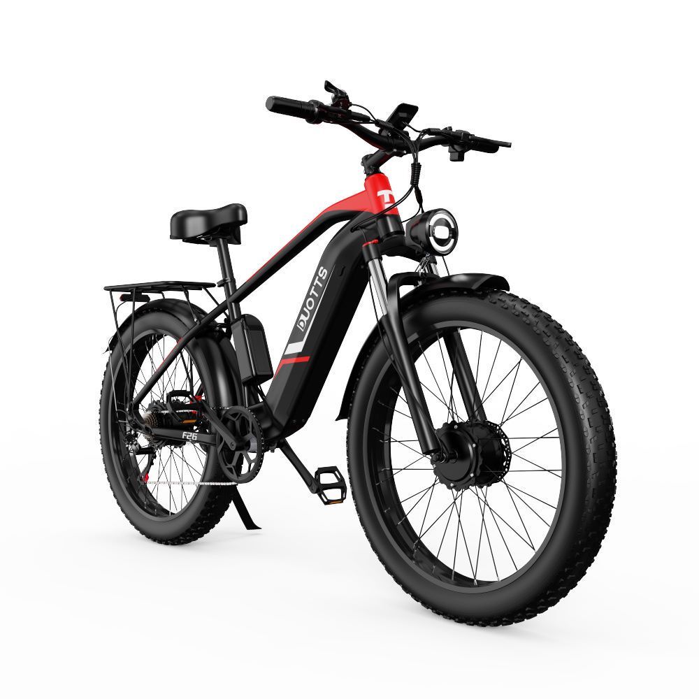 Vtt Électrique Duotts F26 26" 750w*2 Moteurs 48v 20ah Batterie - Rouge