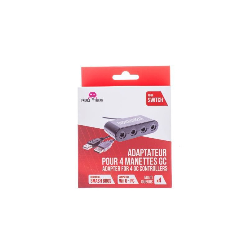 Adaptateur 4 Manettes Game Cube Sur Switch Et Wii U