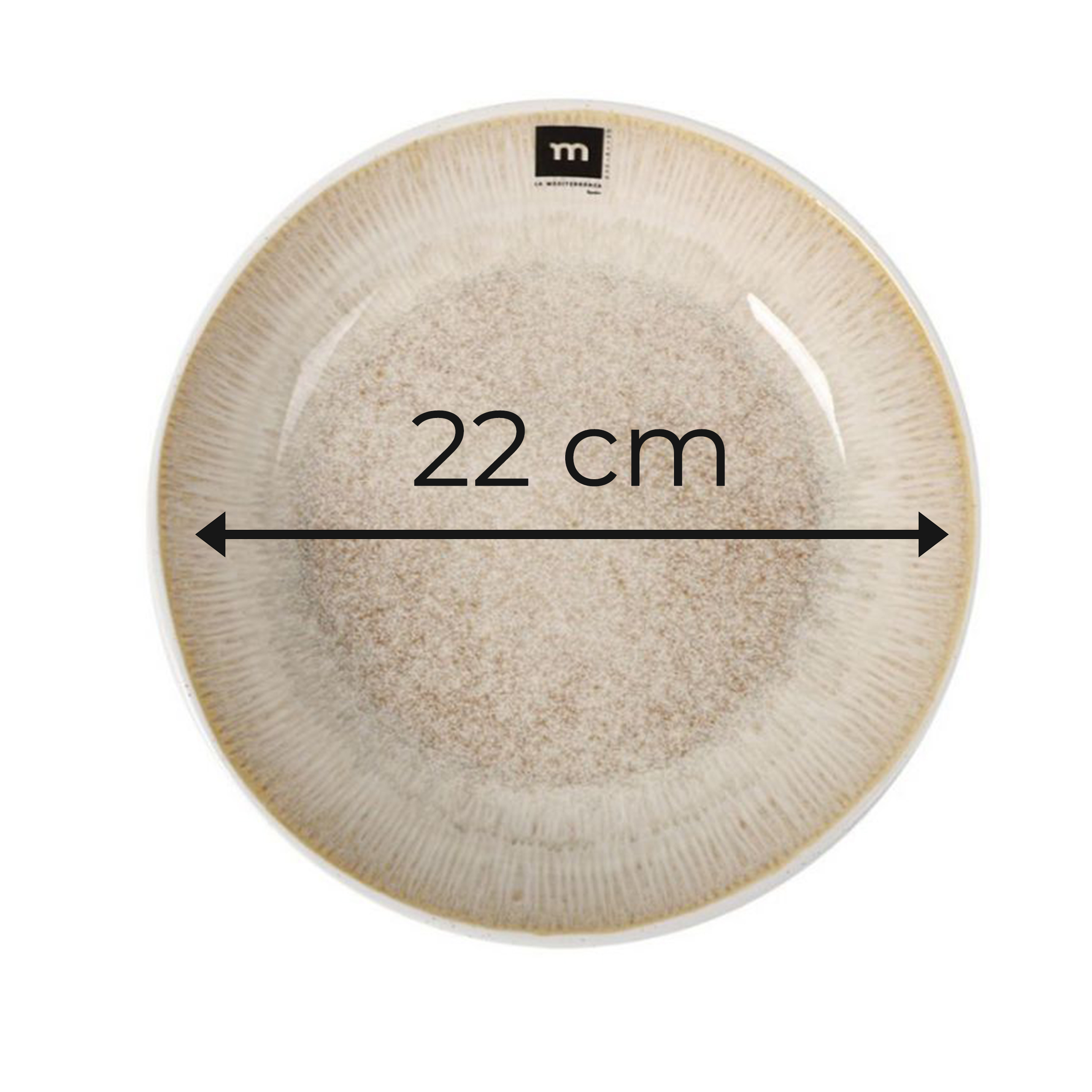 Assiettes Pour 18 Pièces Rondes Et Empilables, Creuses, Susan, 22 X 4,7 Cm, Plat En Porcelaine Beige