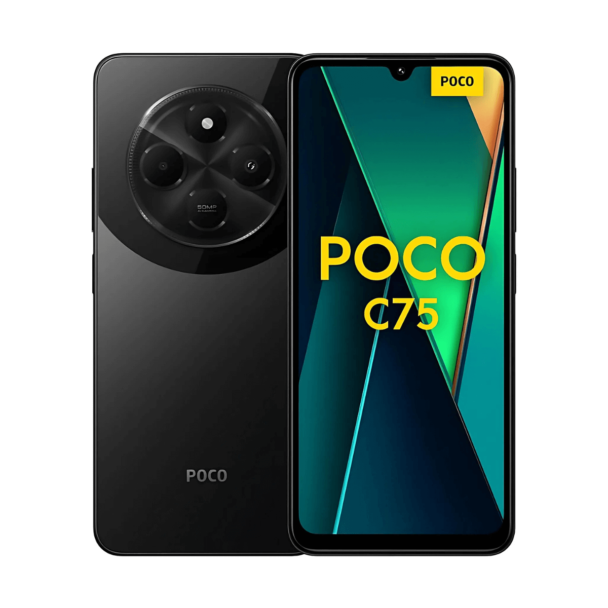 POCO C75 (4G) 128 Go, Noir, Débloqué - Neuf