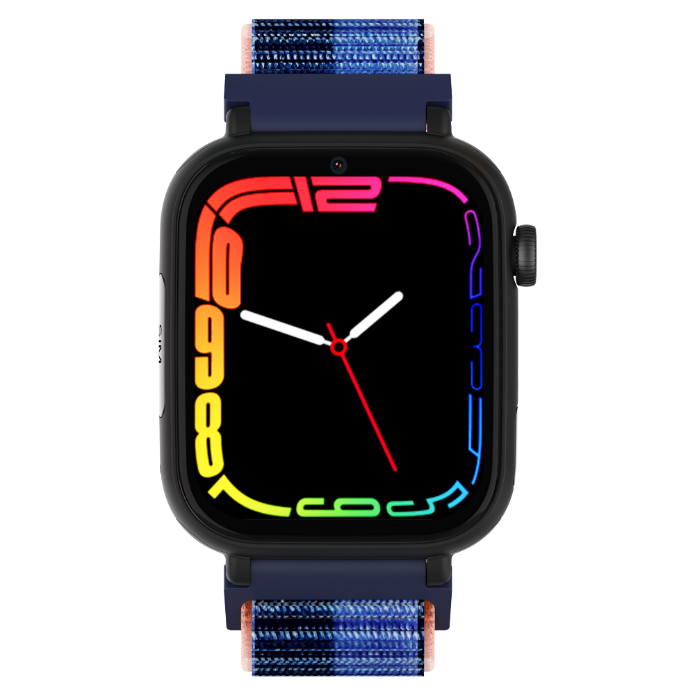 DCU Tecnologic Smartwatch KIDS PRO GPS e videochiamata cinturino in tessuto nero/blu