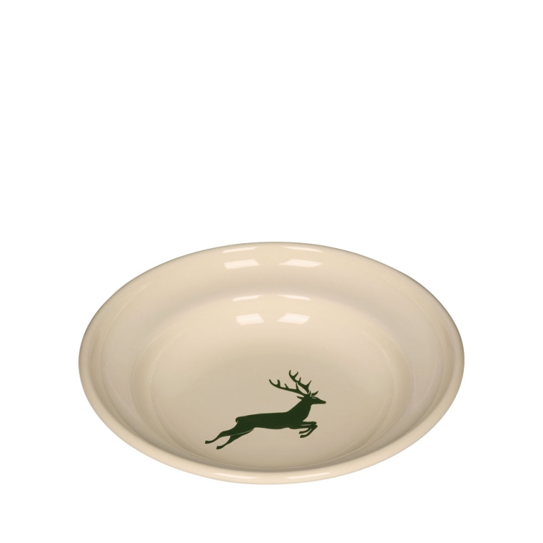 Riess Assiette Creuse Ø22cm Émail Country Cerf Vert
