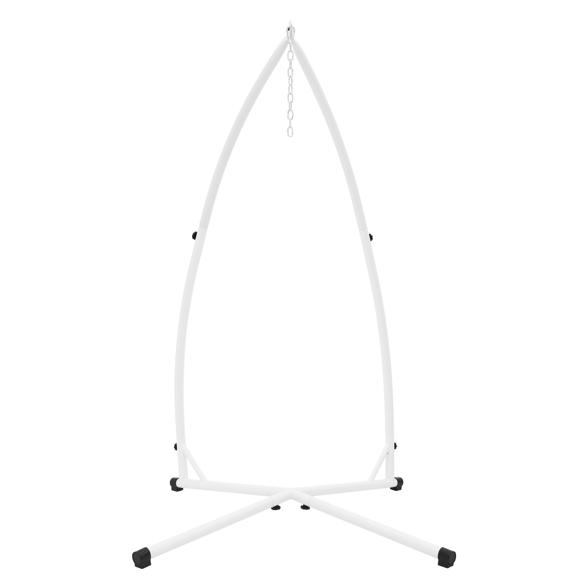 Cadre Balançoire Hamac Chaise Suspendu Support Fauteuil En Métal Blanc 208 Cm